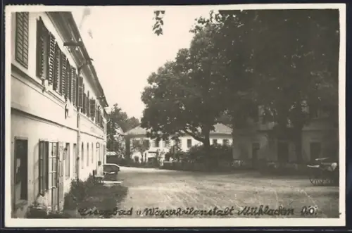 Foto-AK Mühllacken /O. Ö., Restauration-Kaffee, Strassenpartie