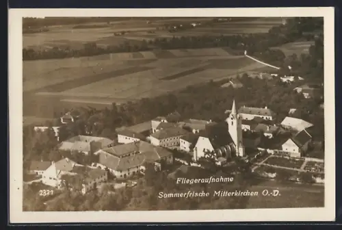 AK Mitterkirchen /O.-Ö., Fliegeraufnahme des Ortes
