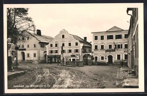 AK Lembach im Mühlkreis, Gasthaus Alois Hernberger, Tabak Trafik u. Handlung, Hauptplatz