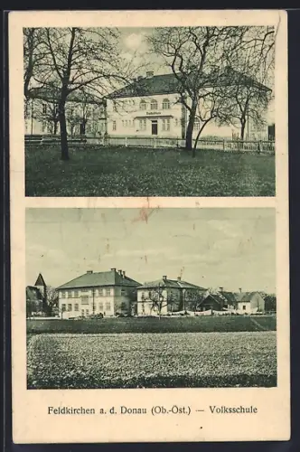 AK Feldkirchen / Donau, Ansichten der Volksschule