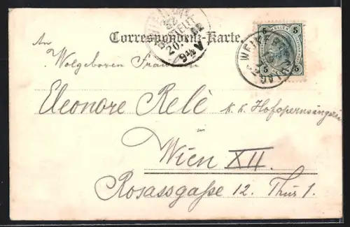 AK Weikertschlag, Ortsansicht mit Flusspartie und Fernblick aus der Vogelschau