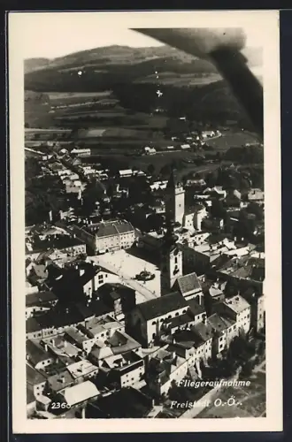 AK Freistadt, Panorama vom Flugzeug aus