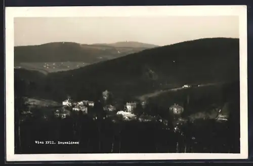 AK Wien, Neuwaldegg, Teilansicht mit Bergen