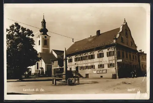 AK Lembach, Gasthaus am Marktplatz