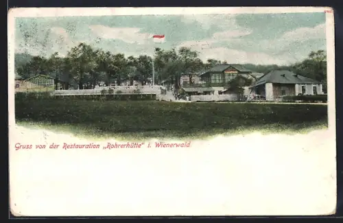 AK Wien XIX, Restauration Rohrerhütte im Wienerwald