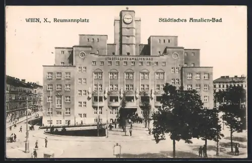 AK Wien, Städtisches Amalien-Bad am Reumannplatz