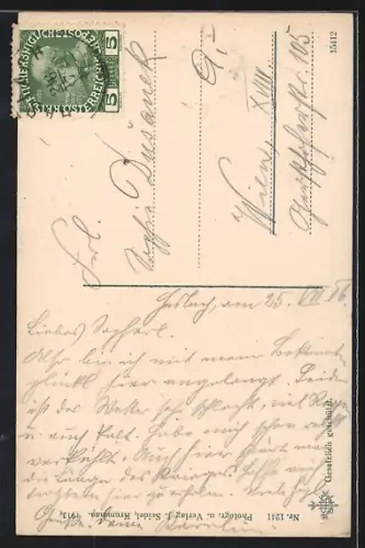 AK Haslach, Ortspartie mit Blick nach der Kirche