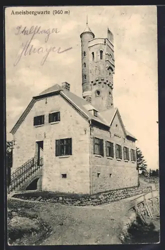 AK Atzesberg /O.-Oe., Die Ameisbergwarte auf dem Gipfel