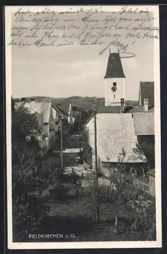 AK Feldkirchen a. D., Ortspartie an der Kirche