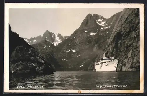 AK Troldfjord, Dampferpartie mit Bergen