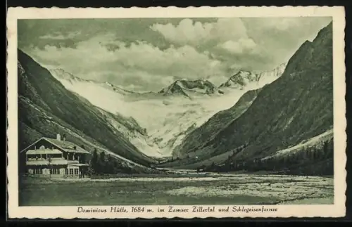 AK Dominicus Hütte mit Schlegeisenferner