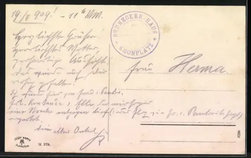 AK Brunecker-Haus / Kronplatzschutzhaus, Gesamtansicht mit Zillertaler Gletscher