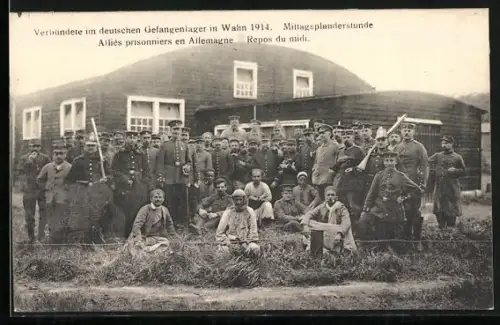 AK Köln-Wahn, Verbündete im Deutschen Gefangenenlager 1914, Militärplauderstunde