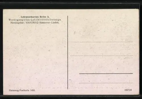 AK Hannover-Linden, Hanomag, Herstellung einer Lokomotivtreibstange, Bild 4