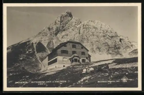 AK Guttenberg-Haus, Berghütte mit Eselstein