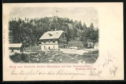 AK Schottwien, Sonnwendstein, Partie am Schüler-Alpenhaus