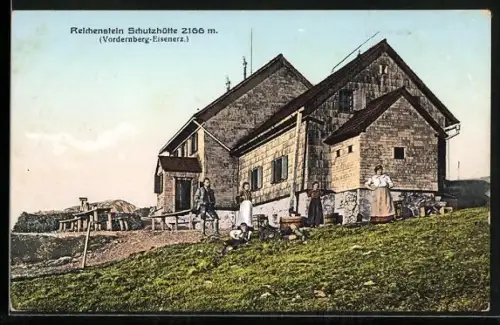 AK Reichenstein-Schutzhütte, Berghütte mit Gästen