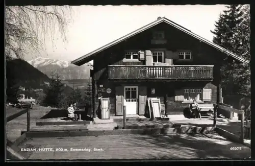 AK Spital am Semmering, Enzian-Hütte, Aussenansicht