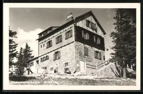 AK Ebenwaldhütte, Blick zur Hütte