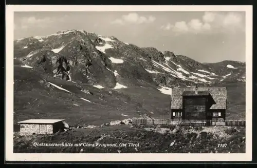 AK Obstanserseehütte, Hütte mit Cima Frugnoni
