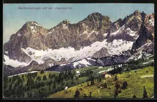 AK Austriahütte mit Dachsteingruppe