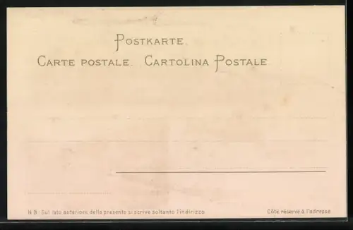 Lithographie Canobbio, Strassenpartie am Wasser