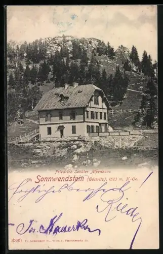 AK Schottwien, Gasthof Friedrich Schüler Alpenhaus am Sonnwendstein