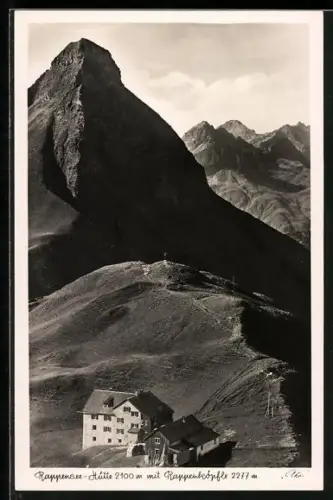 AK Rappensee-Hütte, Berghütte mit Rappenköpfle