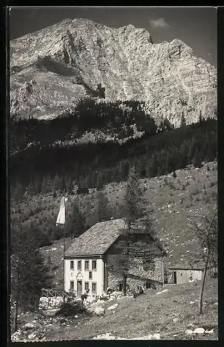 AK Rohrauerhütte, Pyhrgas, Blick auf die Felswand