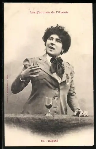AK Les Femmes de l`Avenir, Député, Abgeordnete, emanzipierte Frauenbilder, Satire