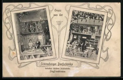 AK Berlin-Schöneberg, Gasthof Schöneberger Dorfschänke, Siegfriedstrasse