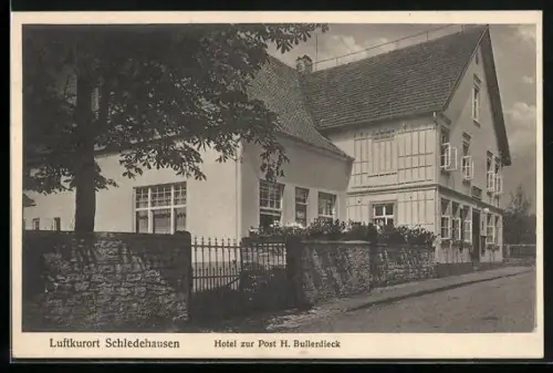 AK Schledehausen / Bissendorf, Hotel zur Post von H. Bullerdieck