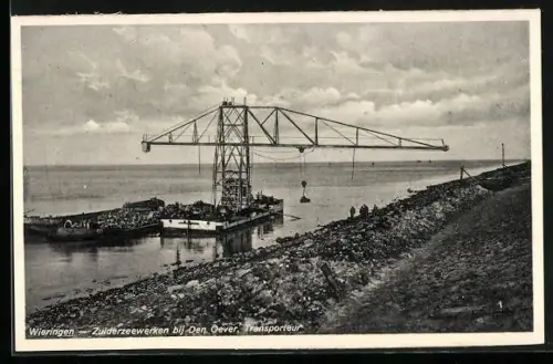 AK Wieringen, Zuiderzeewerken bij Den Oever, Transporteur