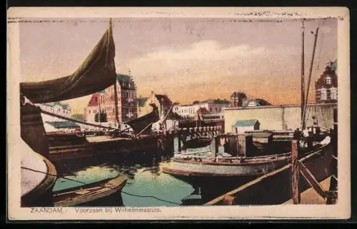 AK Zaandam, Voorzaan bij Wilhelminasluis