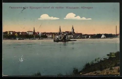 AK Nijmegen, Panorama van Nijmegen vanaf de rechter Waaloever