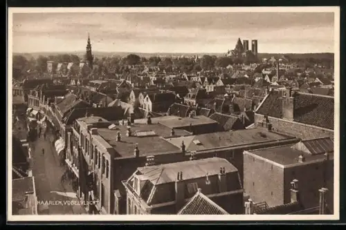 AK Haarlem, Totalansicht mit Strasse aus der Vogelschau