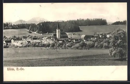 AK Hürm /N.-Oe., Ortspartie mit Kirche