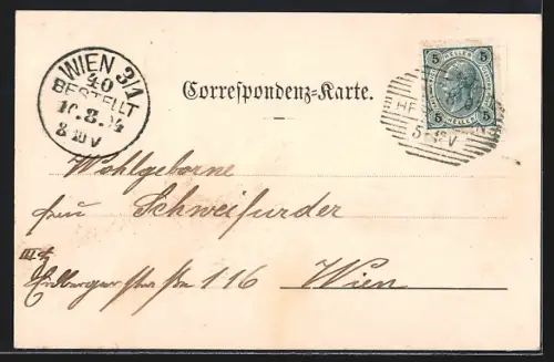 AK Hernstein /N.-Ö., Ortsansicht mit Blick zum Wald