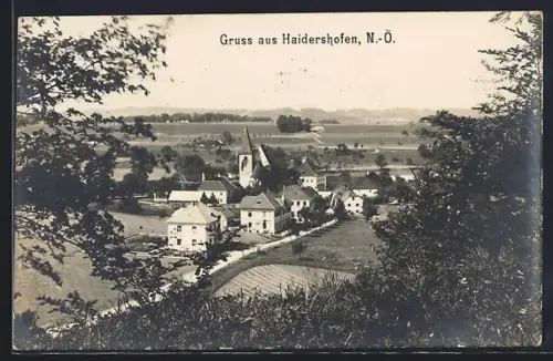 AK Haidershofen /N.-Ö., Ortsansicht mit Kirche