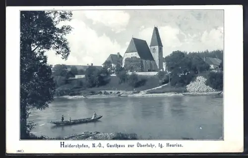 AK Haidershofen /N.-Ö., Gasthaus zur Überfuhr, Inh. Ig. Heuriss