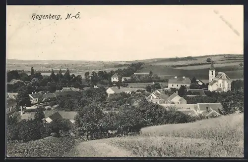 AK Fallbach /N.-Ö., Hagenberg mit Kirche