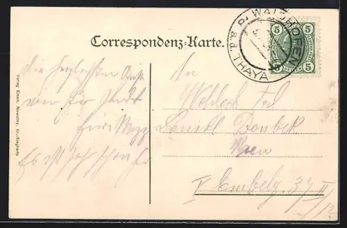 AK Gr. Siegharts, Panorama mit Kirche