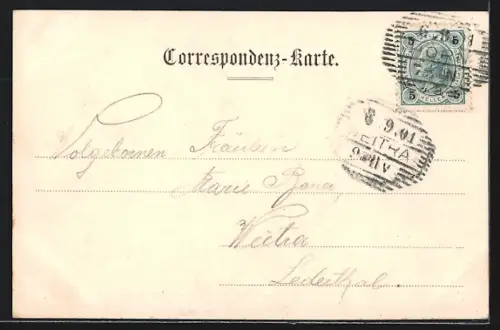 AK St. Bernhard-Frauenhofen, Gruss aus Grünberg, Blick über die Dächer