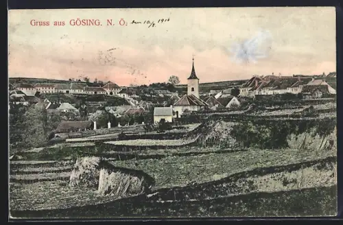 AK Gösing /N. Ö., Blick auf die Kirche