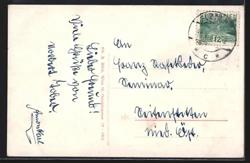 AK Furth, Teilansicht mit Kirche