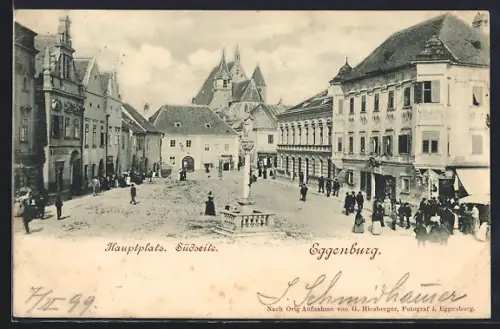 AK Eggenburg, Südseite vom Hauptplatz