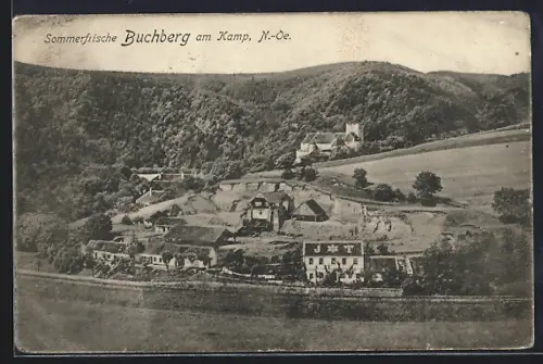AK Gars am Kamp, Buchberg am Kamp, Ortsansicht mit Burg