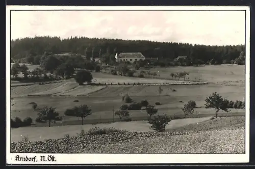 AK Pöggstall /N. Öst., Arndorf, Felder und Waldgebiet um den Ort
