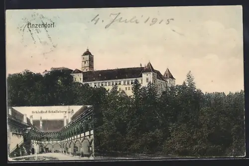 AK Schollach /N.-Oe., Anzendorf, Blick auf die Schallaburg und Schlosshof