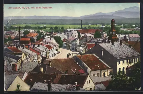 AK Amstetten, Hauptplatz im Sonnenschein